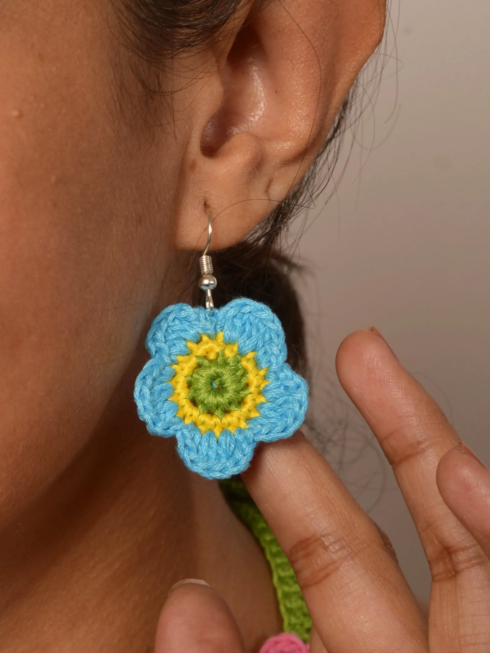 Aadilakshmi Crochet Necklace & Earrings  set