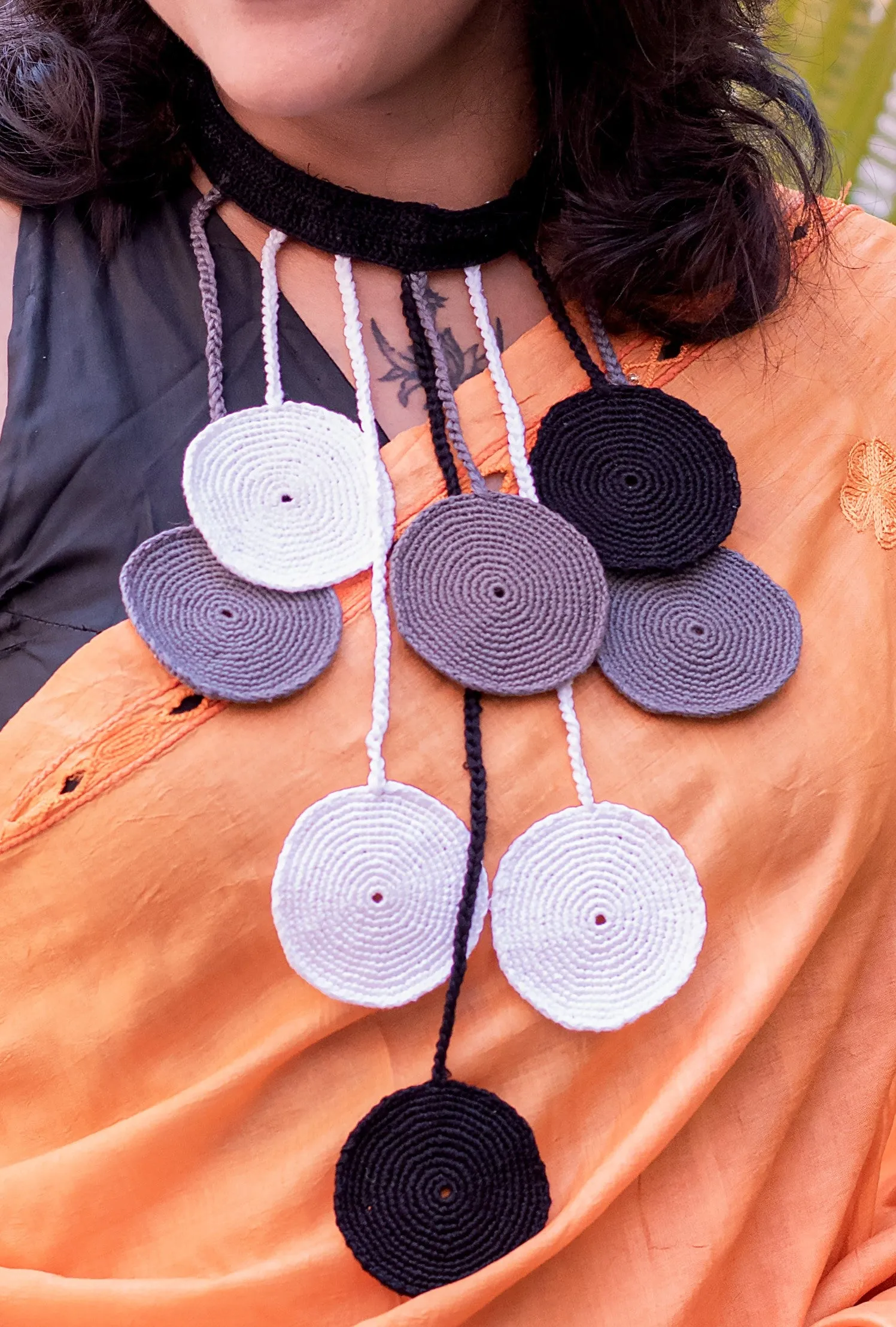 Aradhana Crochet Necklace & Earrings  set