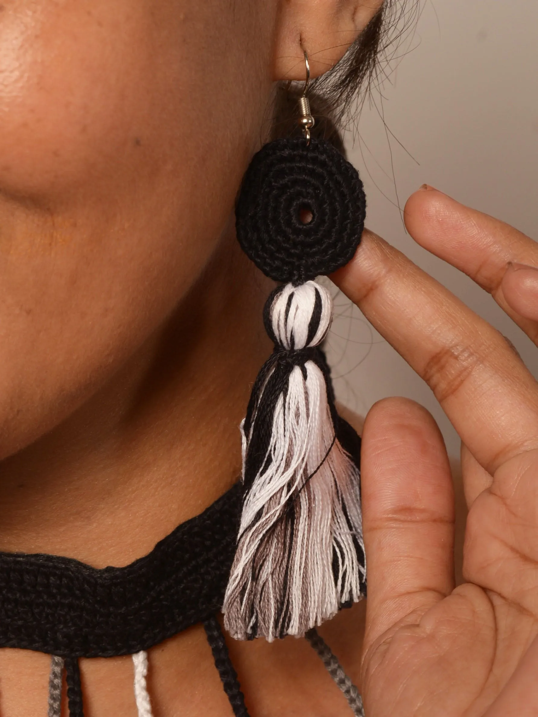Aradhana Crochet Necklace & Earrings  set