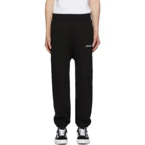Awake NY SSENSE Exclusive Black Embroidered Logo Lounge Pants