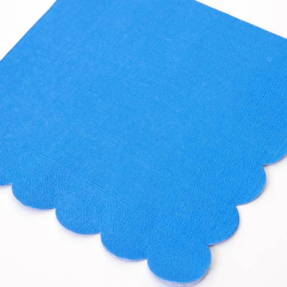 Bright Blue Small Napkins