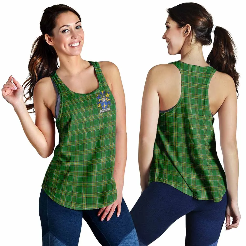 Brinkley Irish Clan Tartan Women's Racerback Tanks with Coat of Arms