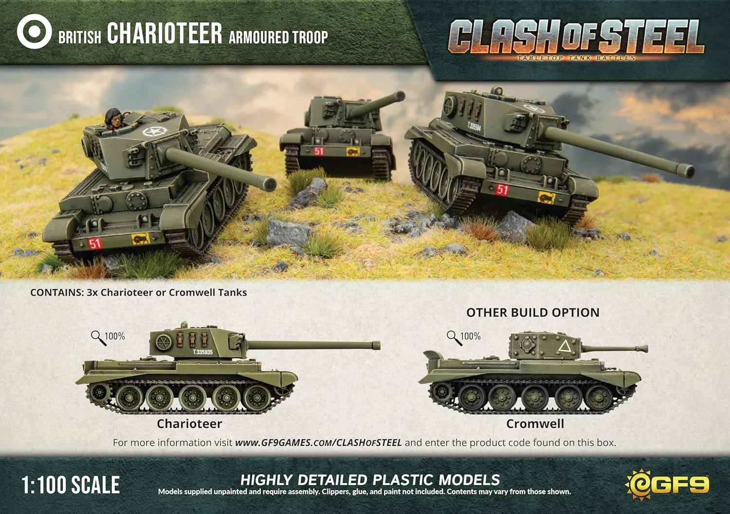 Clash of Steel: British Charioteer - Medium Tank Troop