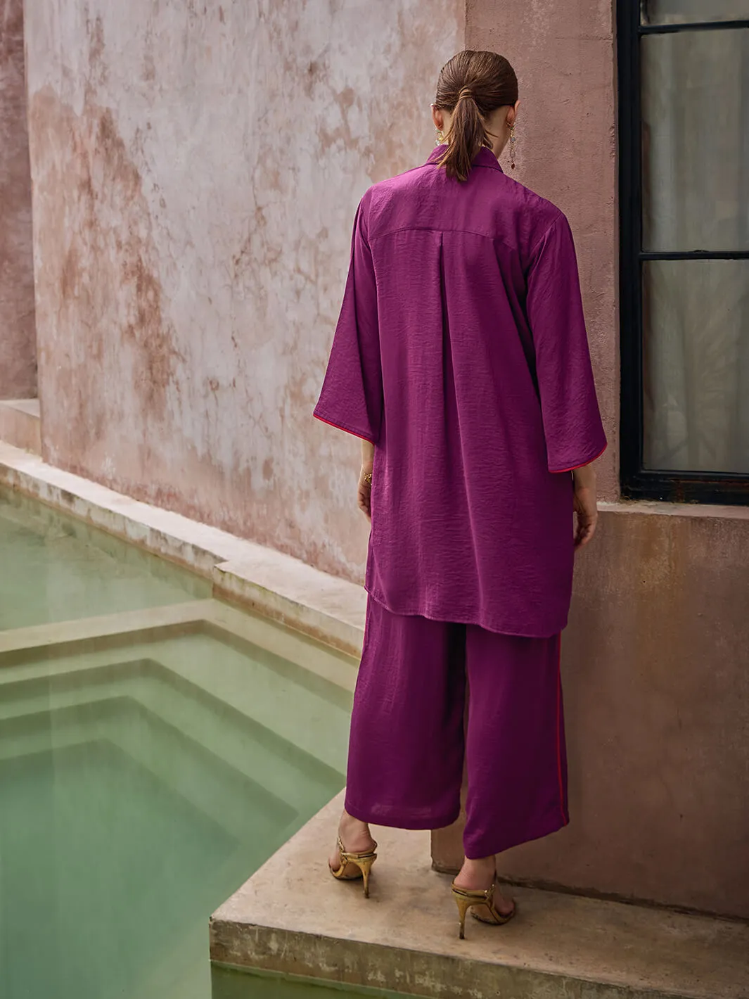Dahlia Crepe Embroidered Tunic