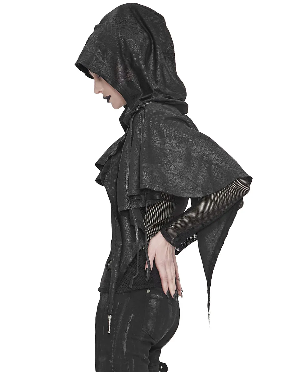 Devil Fashion Dark Crystal Womens Apocalyptic Hooded Cape