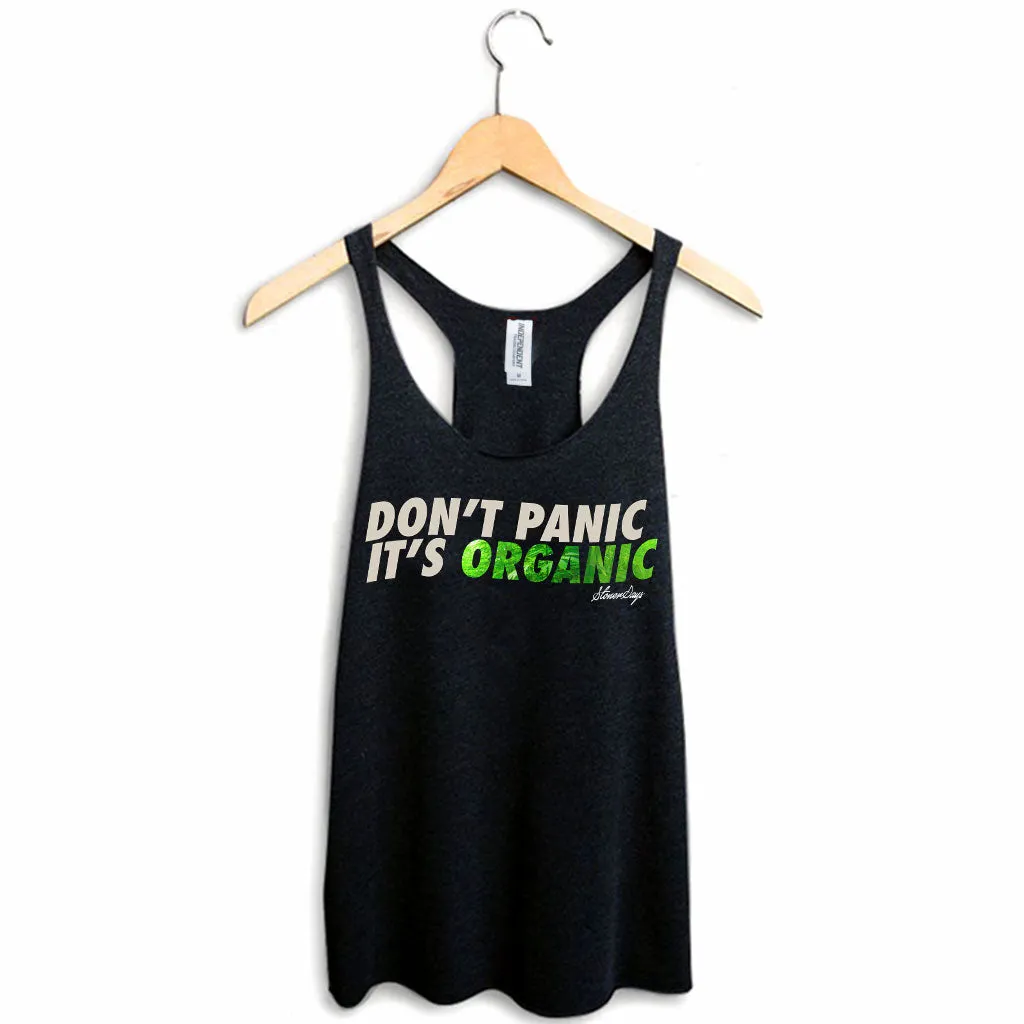 DONT PANIC GREENS WOMENS RACERBACK
