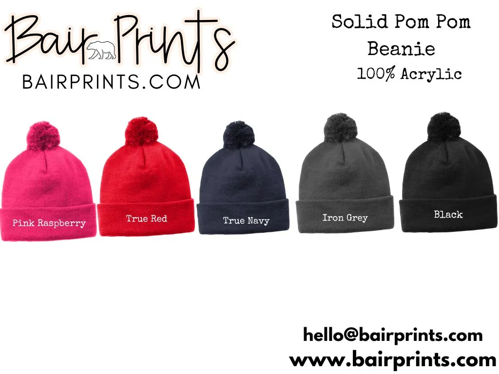Embroidered Monogram Beanie