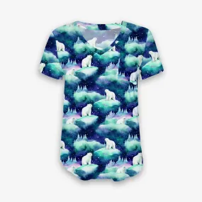 Gifts Galore Polar Skies - Women's Printed Bamboo Short Sleeve Top