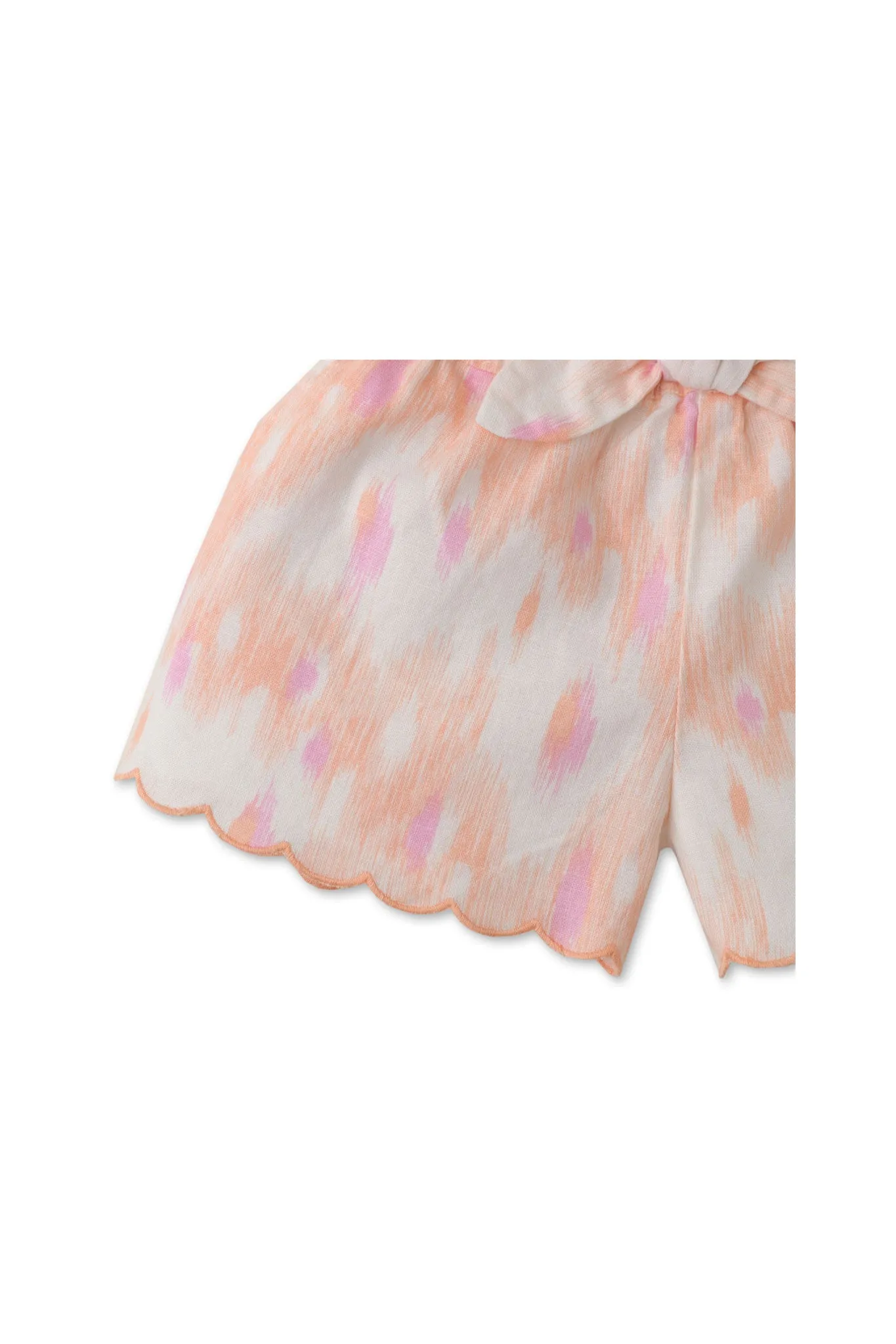 Gingersnaps Ikat Print Scallop Shorts