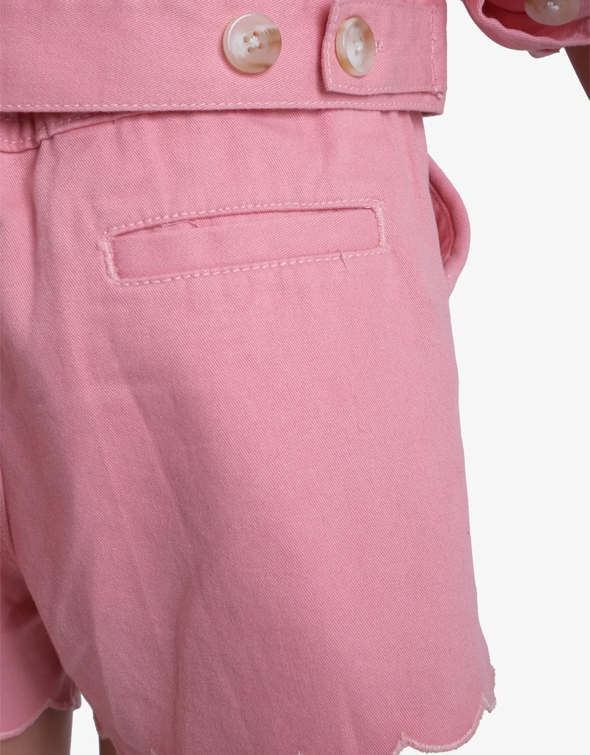 GIRLS TWILL SCALLOP SHORTS