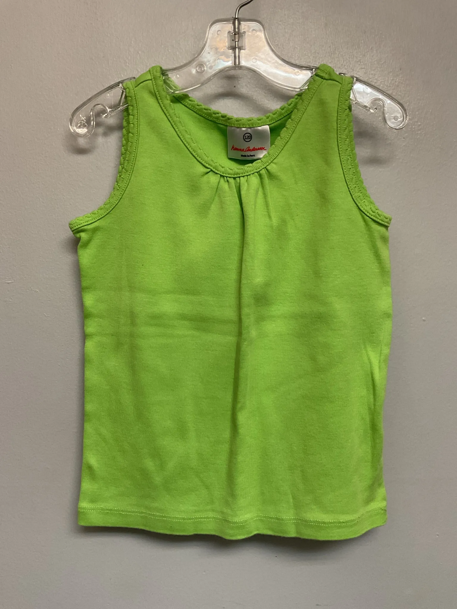Hanna Andersson Size 6 Green Cotton Girls Tees/Polos/Tunics
