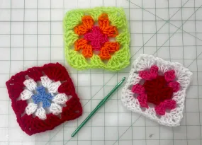 Intro to Crochet Granny Squares (Beginner)