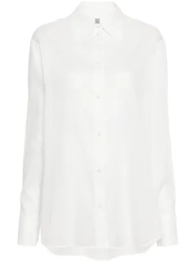 Kimono-Sleeve Poplin Shirt