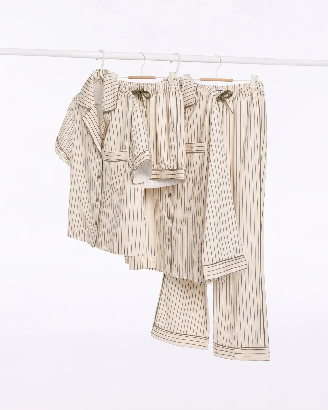 LONG SLEEVE SHIRT | MATCHA STRIPES