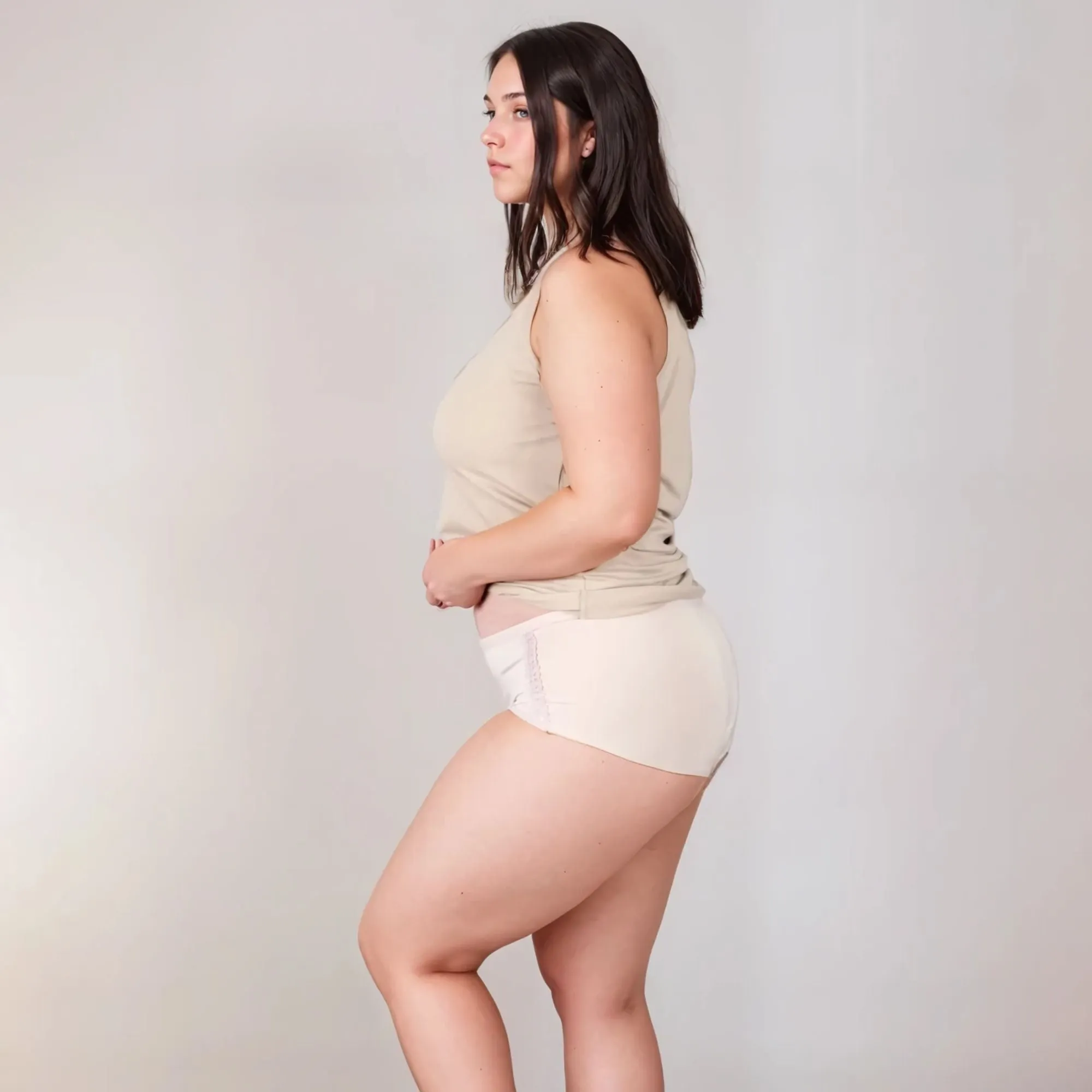 Lux Lace Brief | Buff