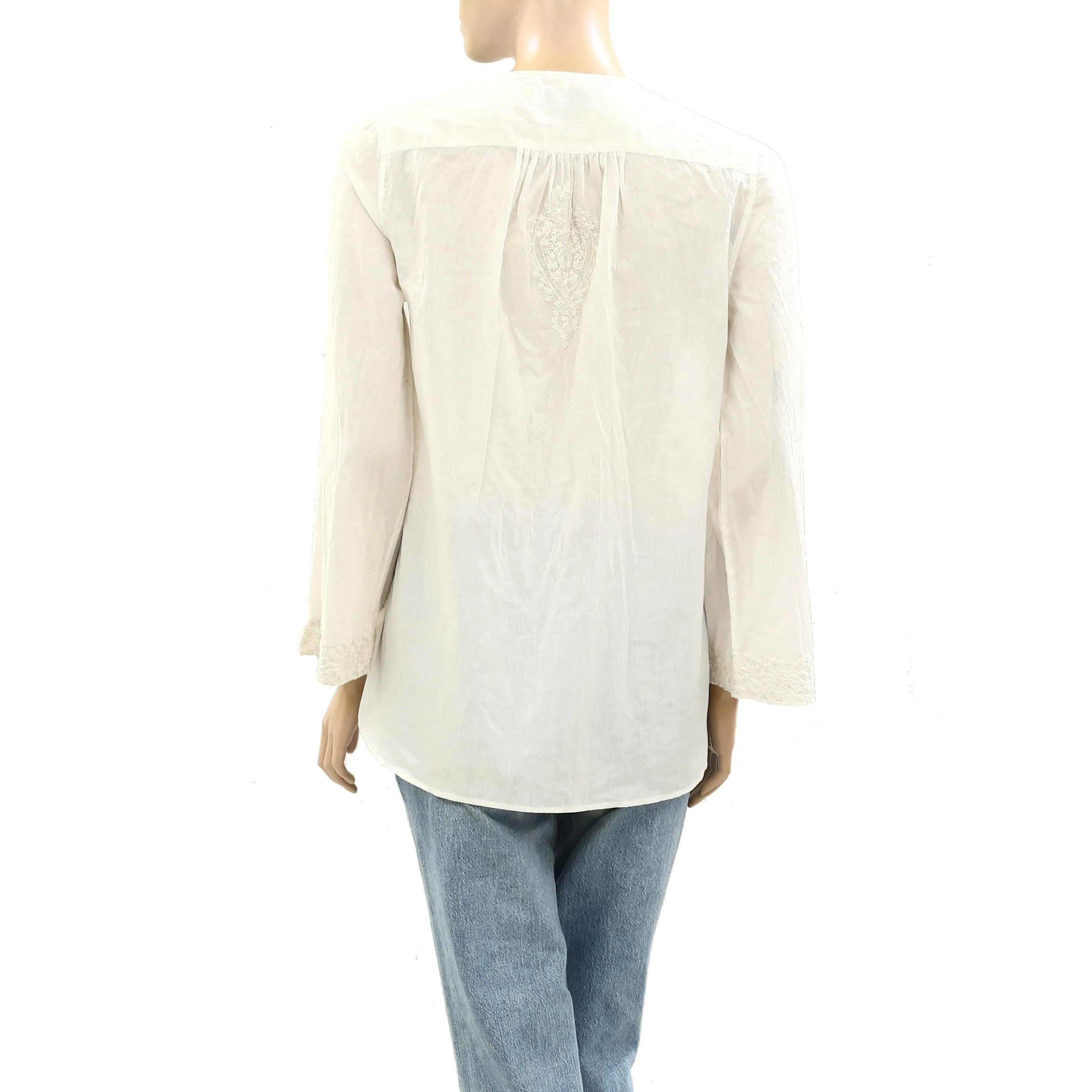 Nili Lotan Floral Embroidered Tunic Top