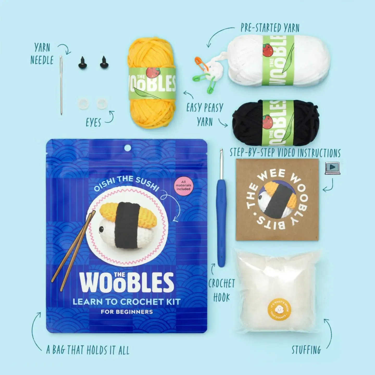 Oishi the Sushi Beginner Crochet Kit