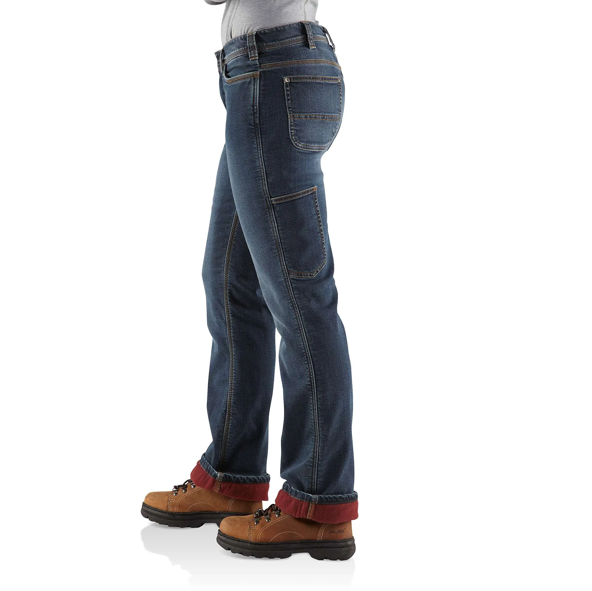 Relaxed-Fit Denim Fleece-Lined Roscoe Dungaree