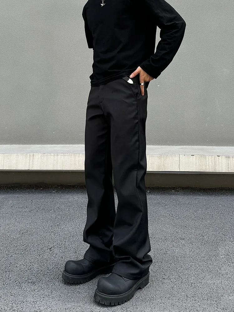 Relaxed-Fit Drape Pockets Pants