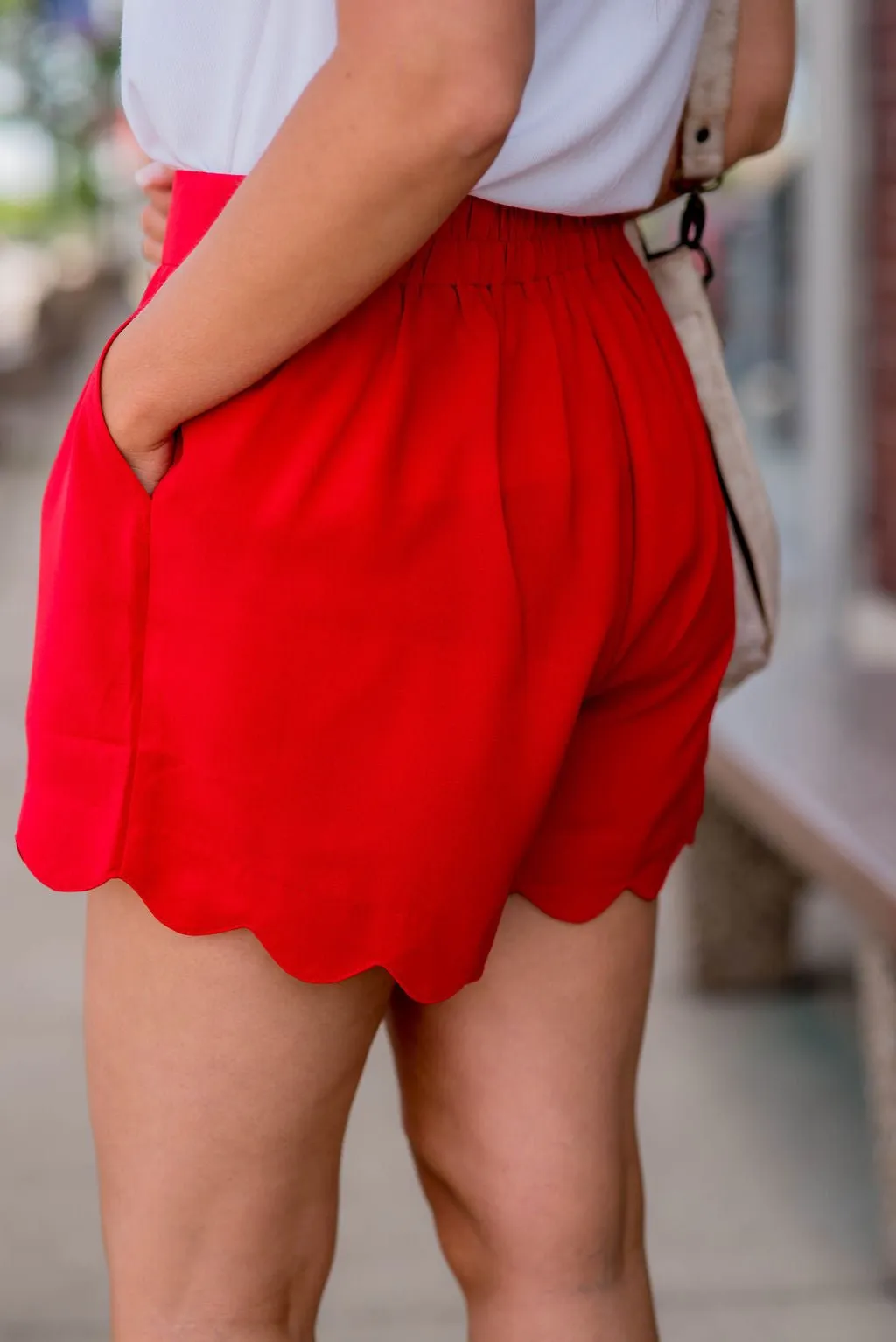 Scalloped Accent Shorts
