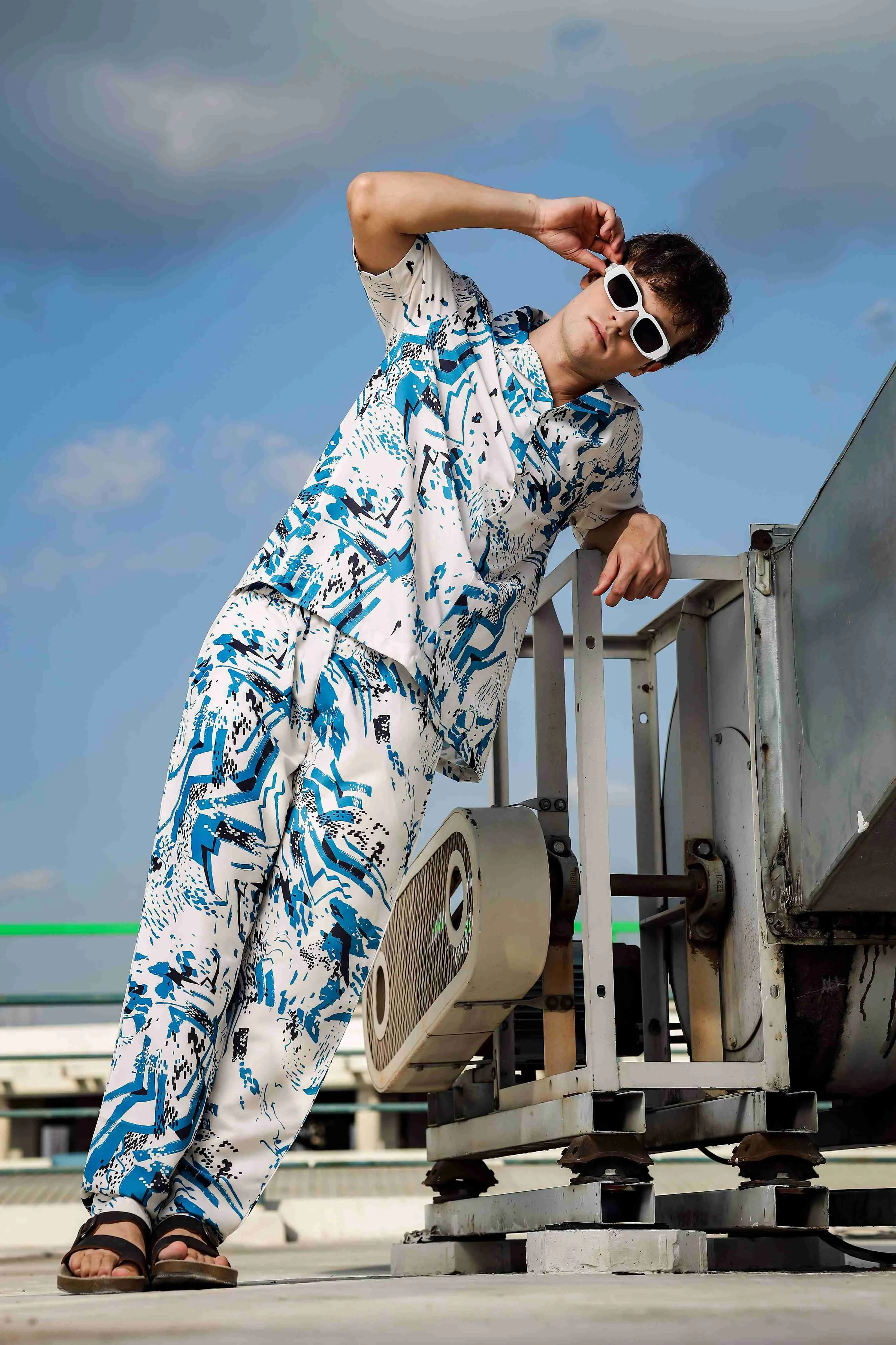 Unisex Relaxed Fit Printed Coord Set