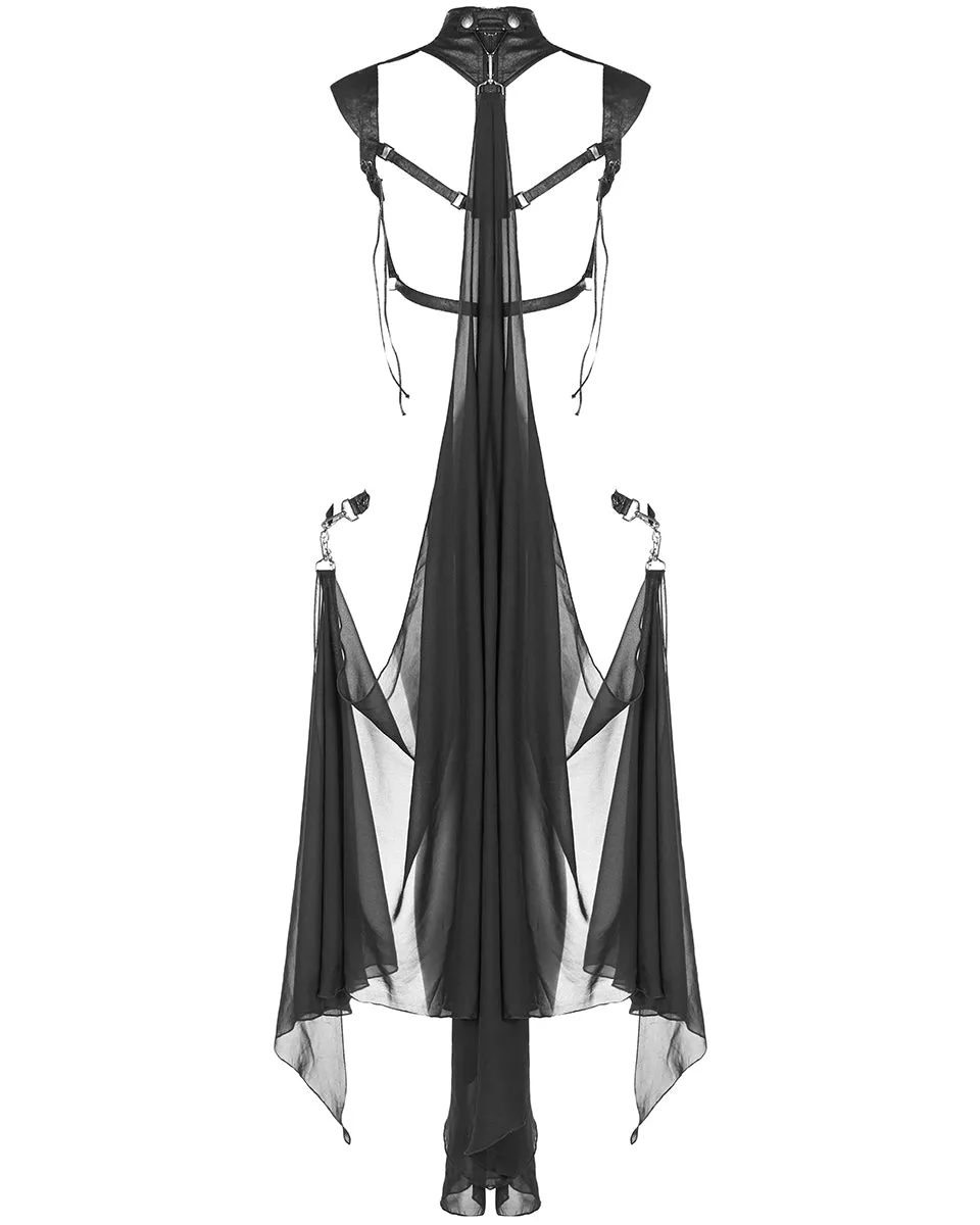 WY-1138 Hellcaster Womens Dieselpunk Harness Cloak Cape