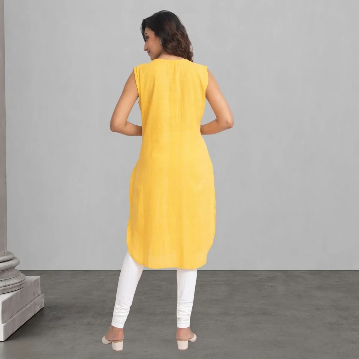 Yellow Kurta For Women | Office Wear | Resham Hand Embroidery | Festive